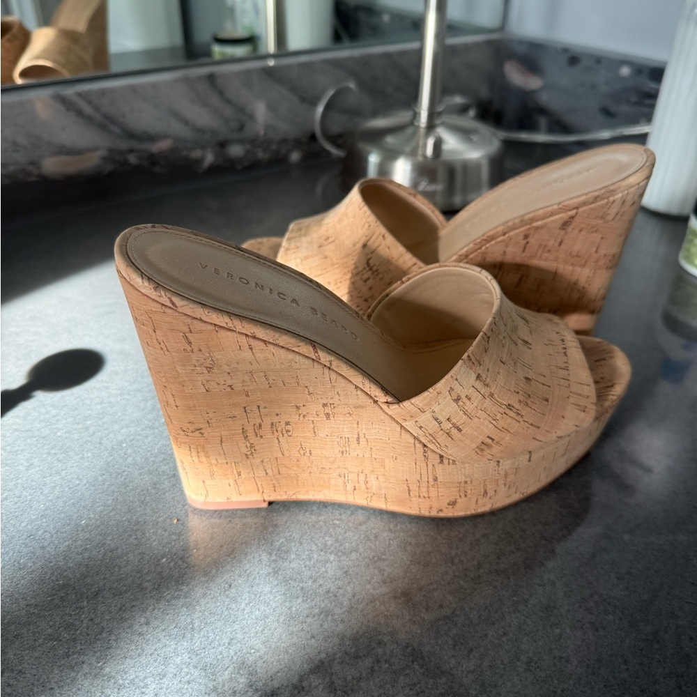 Veronica Beard Women's Beige Cork Heels
